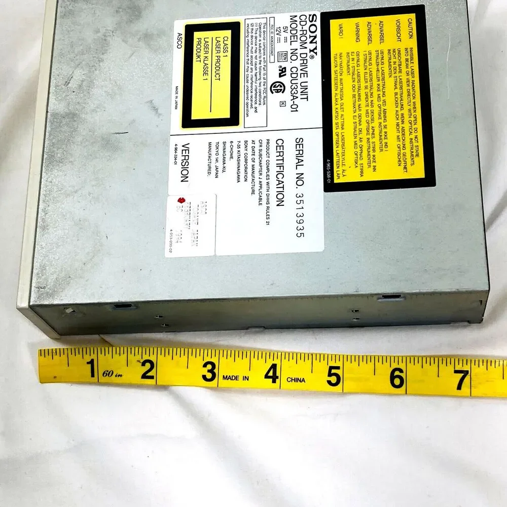 Sony CD-ROM Drive Unit CDU33A-01 Vintage Japan 1994 *Untested 34 Pin Proprietary